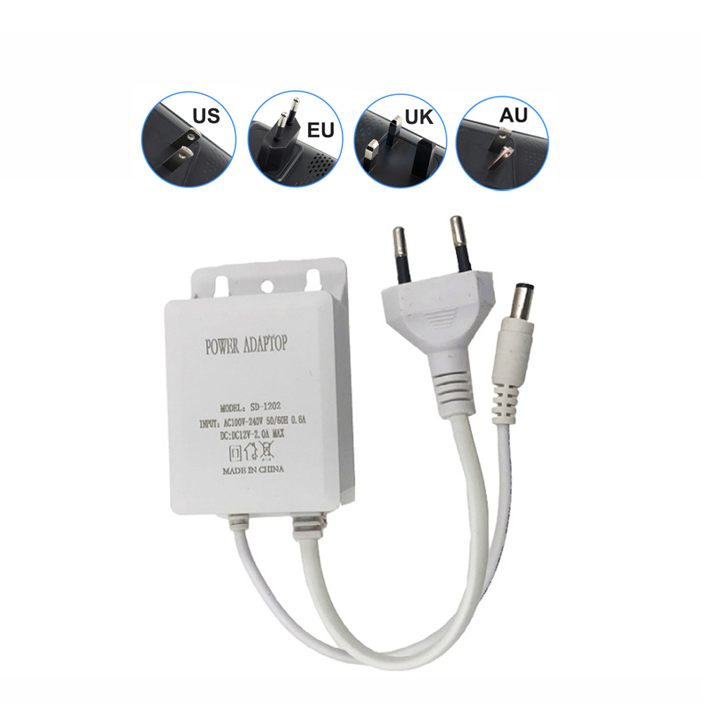 EU電源アダプター充電器,防水,CCTVセキュリティカメラ用 - Ac Outdoor Power のレビューと価格