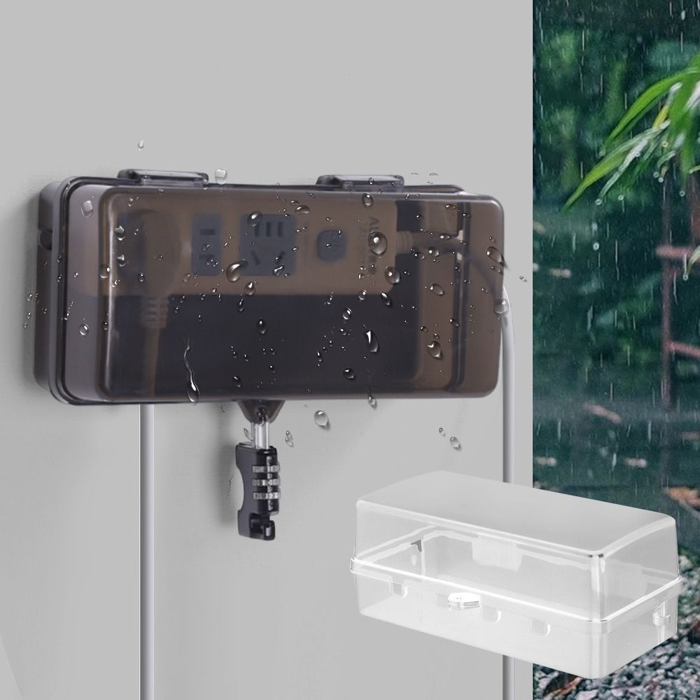 耐久性のあるプラスチック製プラグボックス盗難防止耐候性延長コ - Outdoor Power Strip Weatherproof のレビューと価格