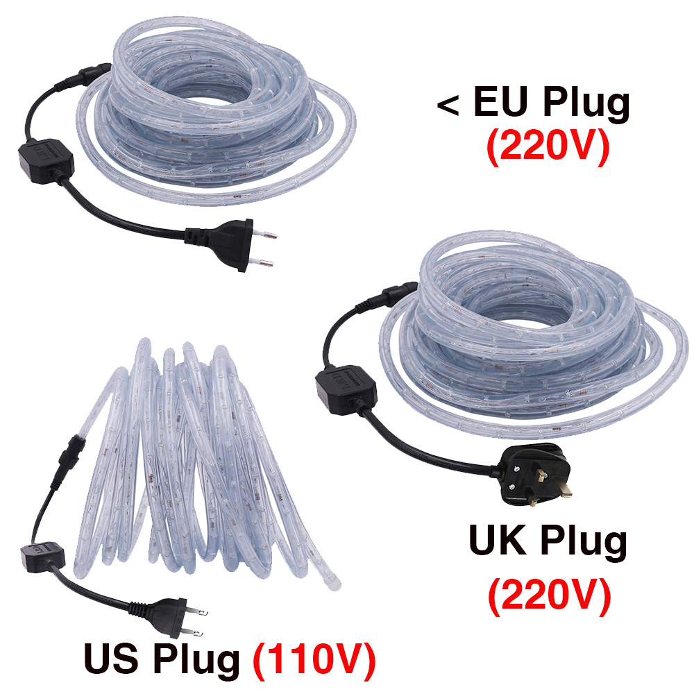 220V 110V レインボーチューブロープライト防水クリス - Outdoor Power Strip Weatherproof のレビューと価格