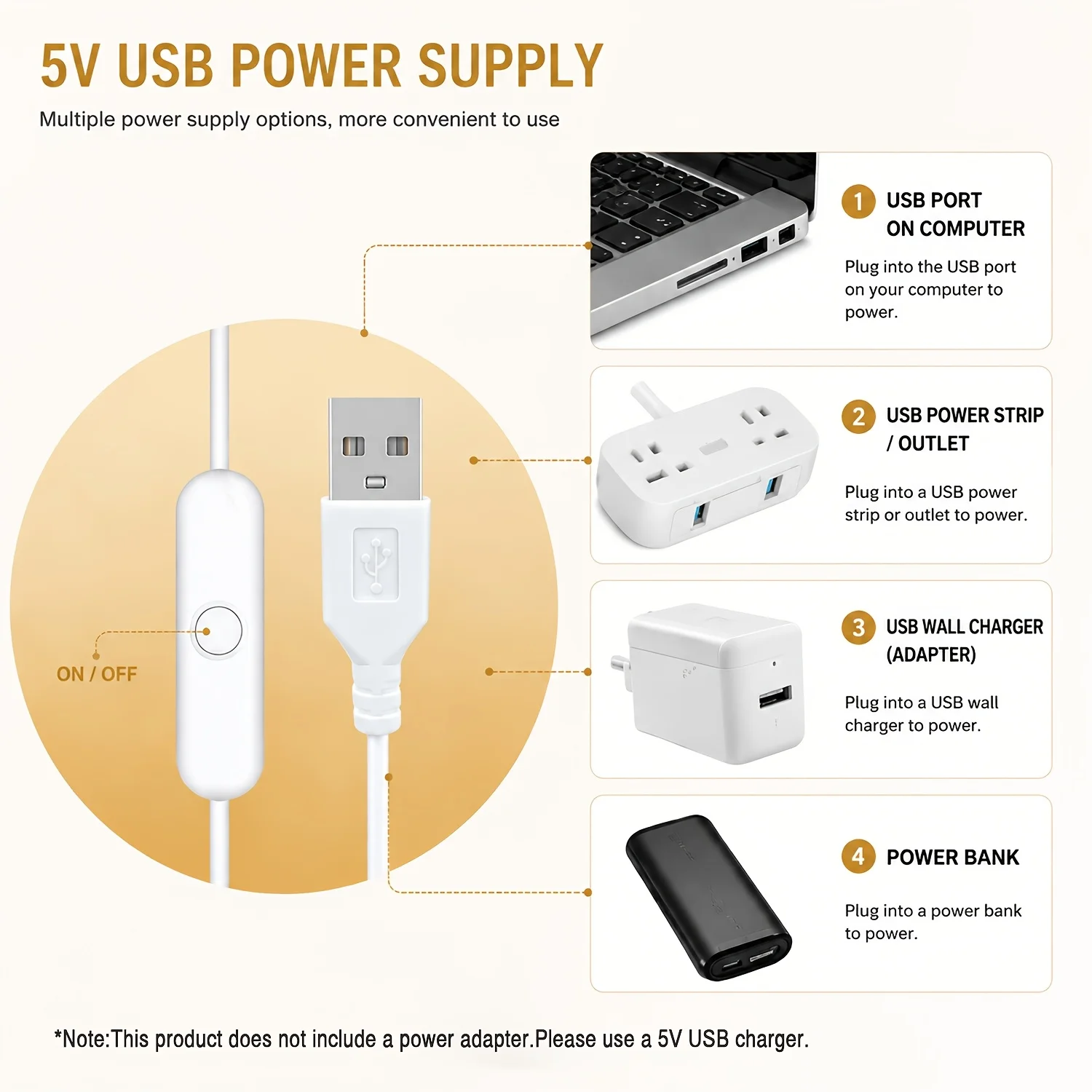 USB接続のボタン式スイッチ付き2835 LEDストリップラ - Outdoor Use Power Strip のレビューと価格