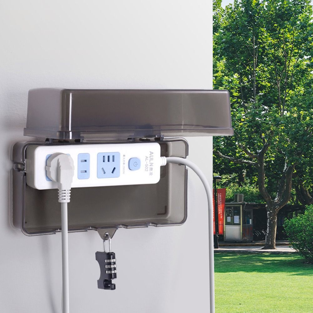 持ち運び可能なプラスチック製プラグボックス。盗難防止、防水機 - Outdoor Power Strip Weatherproof のレビューと価格