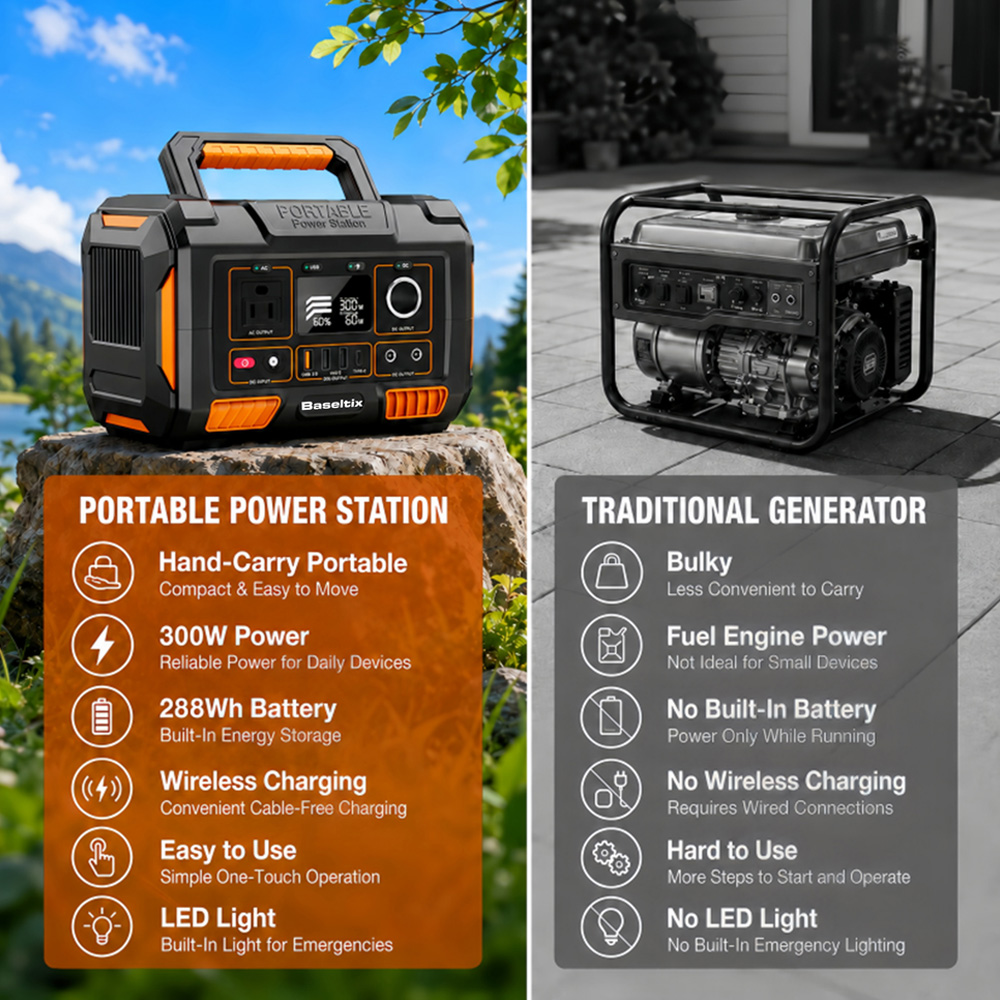 78000mAhの大容量ポータブル電源。300W、288Wh - Ac Outdoor Power のレビューと価格