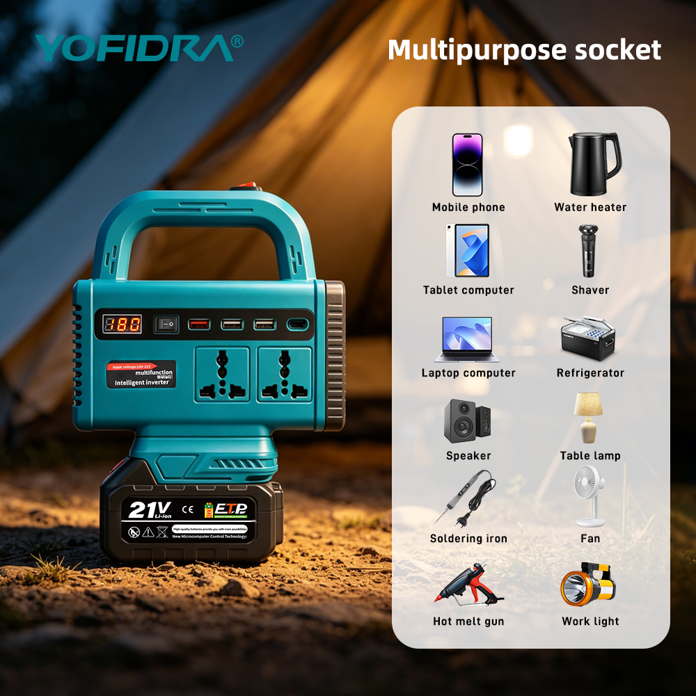 YOFIDRA 220V ポータブルパワーインバーター 屋外 - Ac Outdoor Power のレビューと価格