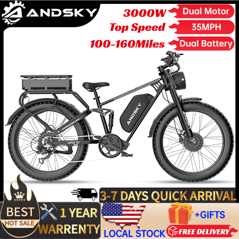 ANDSKY Apex50 AWD電動自転車 3000Wデュ - Outdoor Power Tool Kit のレビューと価格