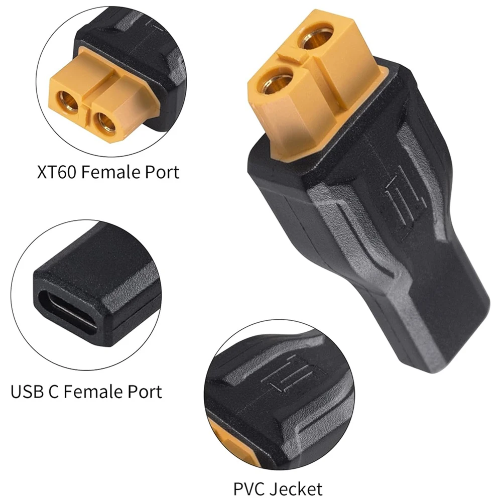 USBタイプCメス-XT60アダプターコンバーター、充電コネ - Outdoor Power Adapter Usb C のレビューと価格