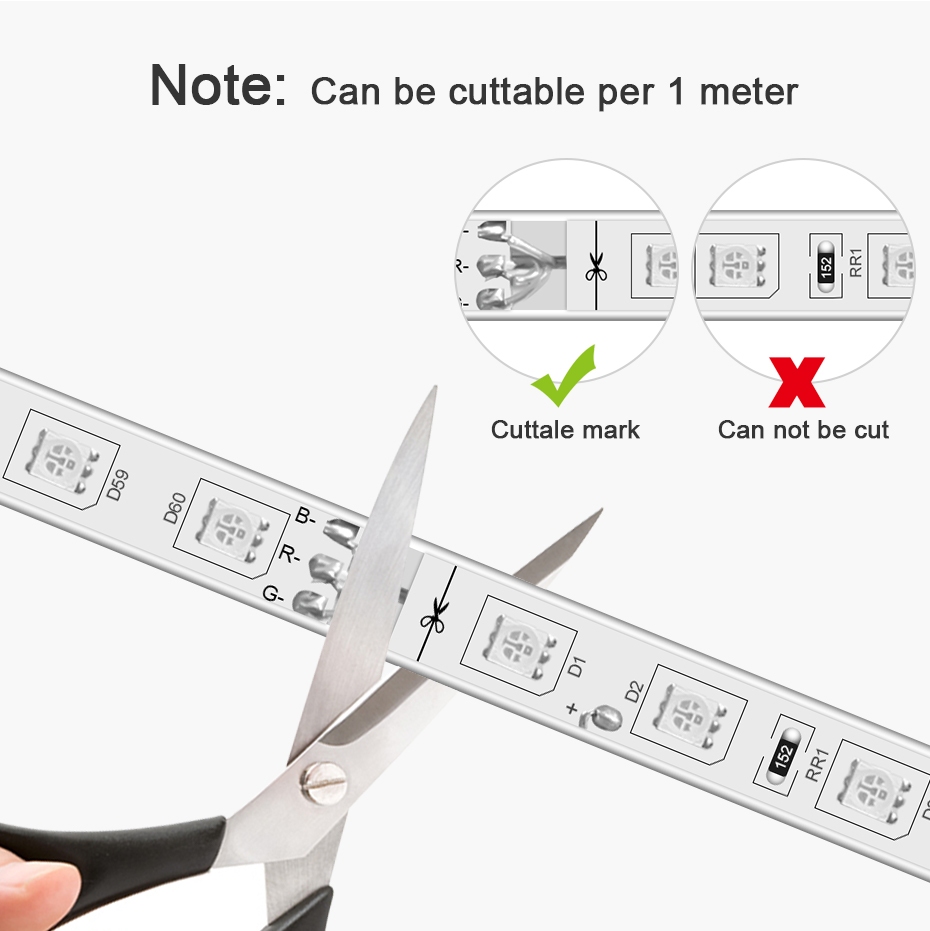 1m-50m 220V RGB LEDストリップ 5050  - Outdoor Power Strip Weatherproof のレビューと価格